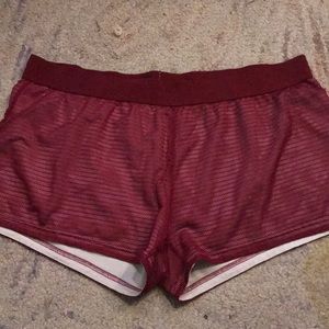 Red sleep or workout shorts